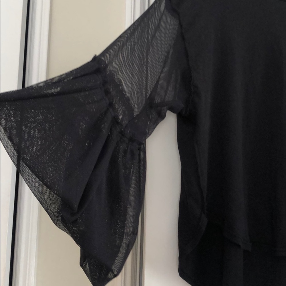 NWT! Free People Black Bell Sleeve Blouse - Picture 5 of 6